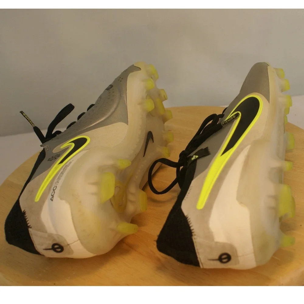 Nike Tiempo Legend 10 Elite FG Soccer Cleats Silver Volt DV4328-001 Mens 8.5 - Picture 11 of 16